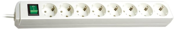 Brennenstuhl Eco-Line strømskinne, 8 xCEE 7/4 udtag, 1xCEE 7/7