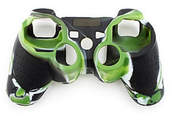 Silikonikahva käsiohjaimelle, Playstation 3, Camouflage Green (naamioitu vihreä)