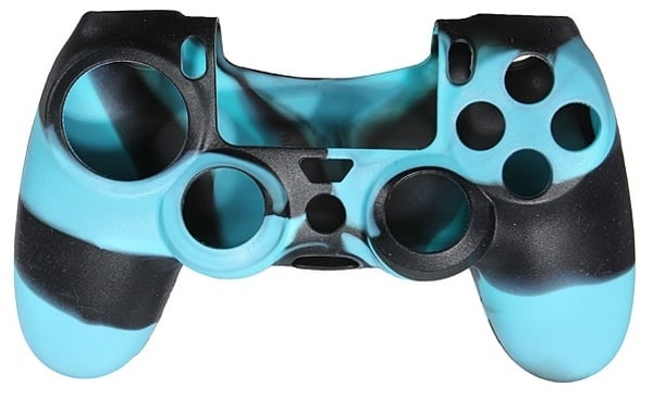 Silikonegreb til controller, Playstation 4, Camouflage Turkis