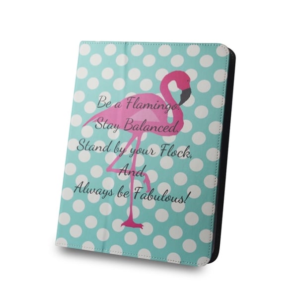 Universal beskyttelsesetui, Flamingo-prikker til tablets, 9-10