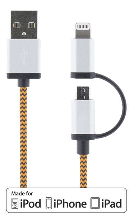 DELTACO USB-synk-/opladerkabel til iPod, iPhone, iPad og andre enheder
