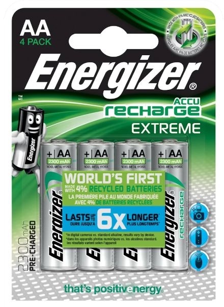 Batteri Genopladelig AA/LR6 Extreme Ni-Mh 2300mAh 4-pak