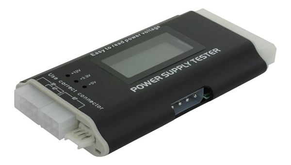DeLOCK PSU tester med LCD, ATX12V, 24-pin, 4/8-pin, PCI-E, SATA