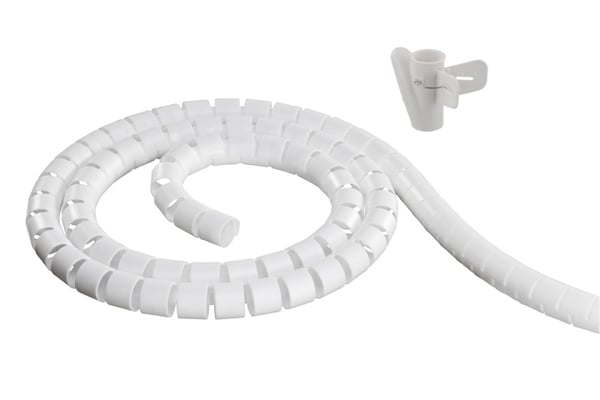 DELTACO Kabelbinder i nylon, 25 mm diameter, inkludert verktøy, 5 m, hvit