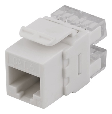 DELTACO UTP Cat6 Keystone-kontakt, 180 grader, "Verktøyfri