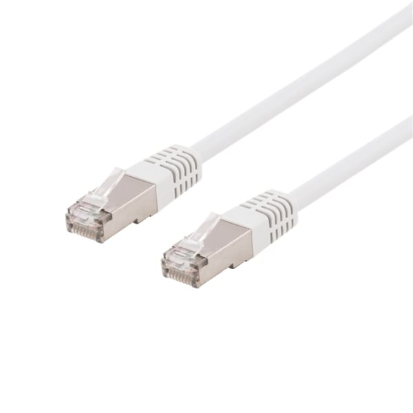 DELTACO S/FTP Cat6 patchkabel, LSZH, 5m, White