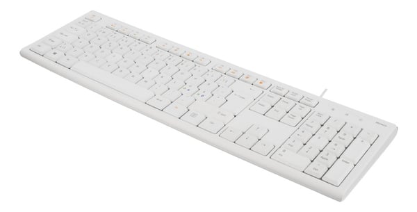 DELTACO Tastatur, nordisk layout, USB, 1,1 m kabel, hvit DELTACO Tastatur, nordisk layout, USB, 1,1 m kabel, hvit