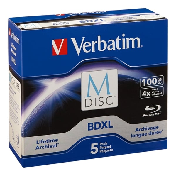 Verbatim BD-R M-disc Single Layer 4X Scratchguard surface Verbatim BD-R M-disc Single Layer 4X Scratchguard surface
