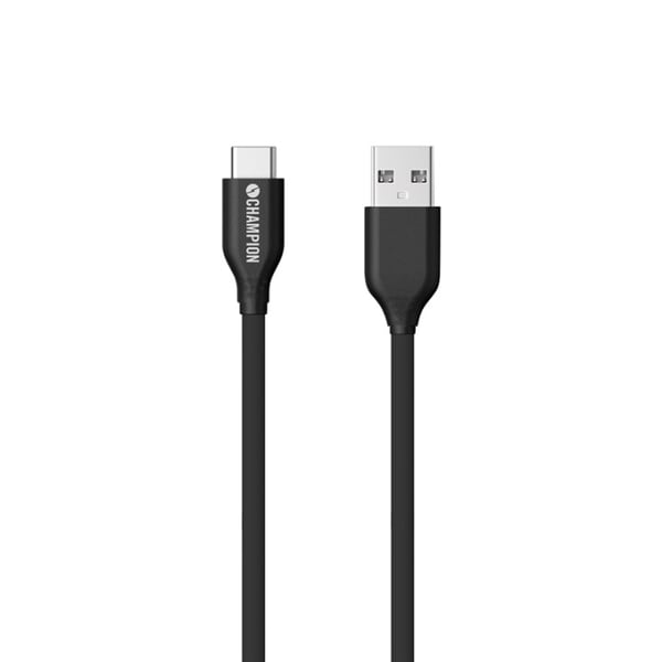 Champion USB-A til USB-C-kabel 2 m, svart