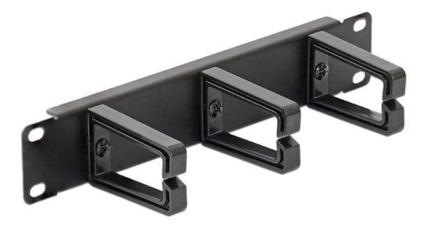 DeLOCK 43342 10" kabelhåndteringspanel, svart