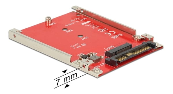 DeLOCK M.2-omformer, M.2 B B+M - U.2 SFF-8639, 7 mm høyde