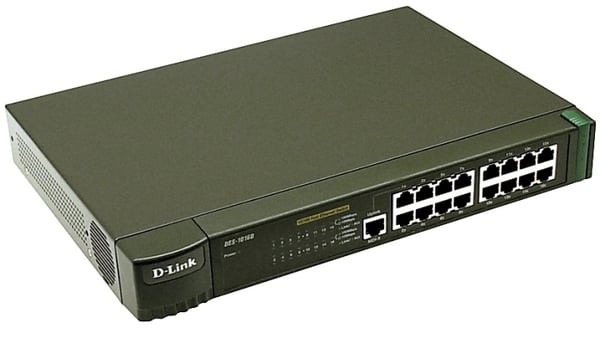 D-Link switch 16x10/100Mbps, NWay, uplink, Fyndvara