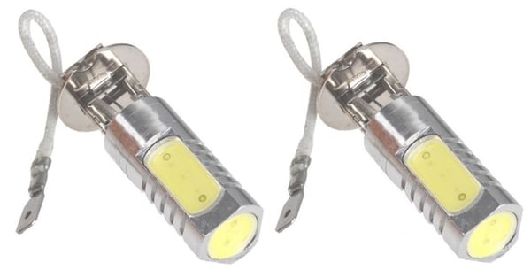 Tågeforlygter High Power 6W, sokkel H3, 2-pak
