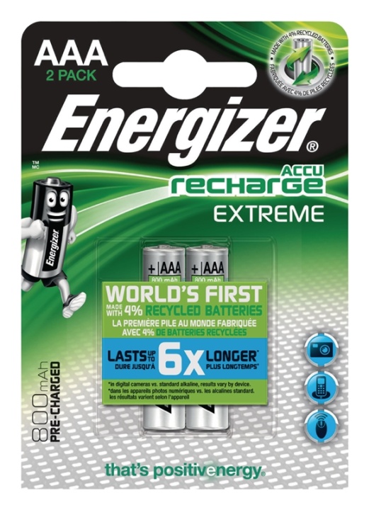 Genopladelige Ni-MH Batteri AAA | 1.2 V DC | 800 mAh | Forudladet | 2-Blister