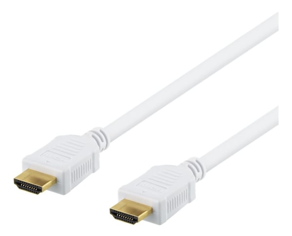 DELTACO High-Speed HDMI-kabel, 15m, Ethernet, 4K UHD, vit