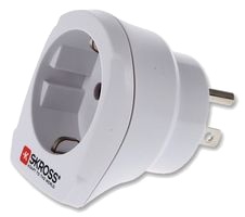 SKROSS Europa til USA jordet rejseadapter, 15A, 110-125V, hvid