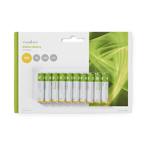 Nedis Alkaline Battery AAA | 1.5 V DC | 10-Pakke