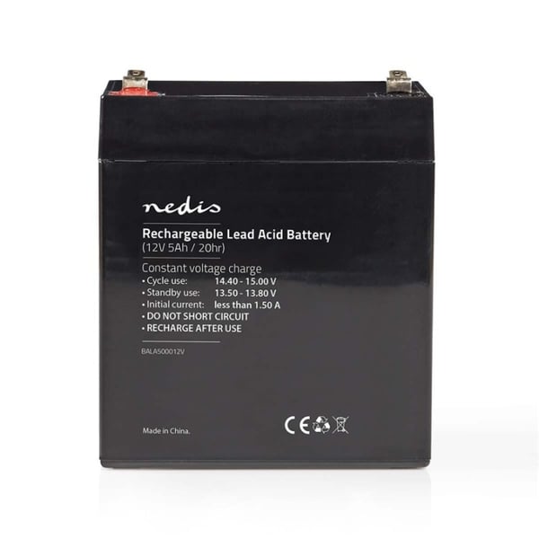 Nedis Oppladbart blybatteri | Lead-Acid | Oppladningsbar | 12 V | 5000 mAh