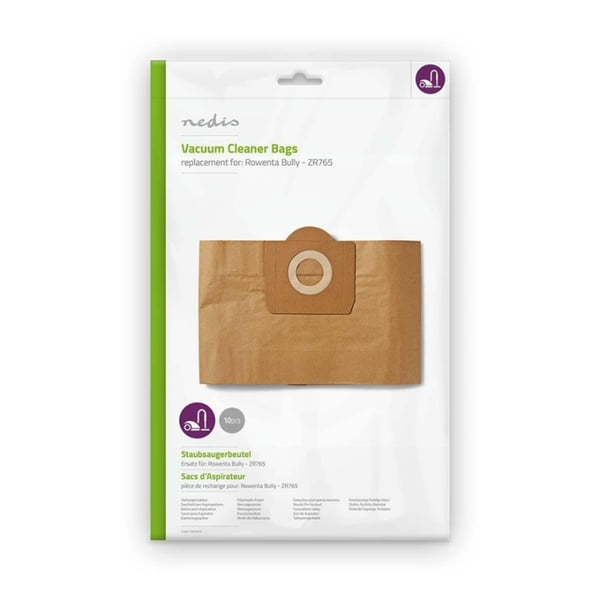 Nedis Støvsugepose- | 10 stk. | Papir | Mest solgt for: Rowenta Bully - ZR765 | Brun