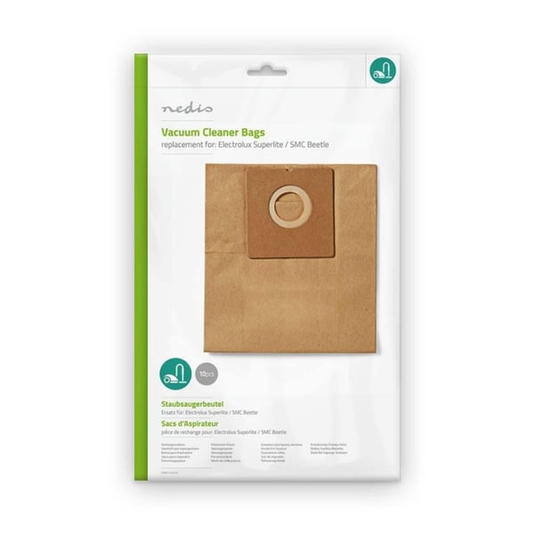 Nedis Støvsugepose- | 10 stk. | Papir | Mest solgt for: Electrolux | Brun
