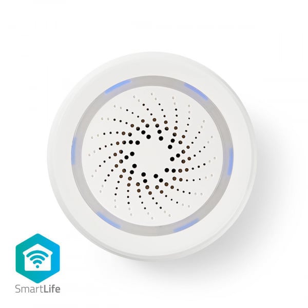 Nedis SmartLife Sireeni | Verkkovirtakäyttöinen | 8 melodiaa | 85 dB | Android™ / IOS | Valkoinen