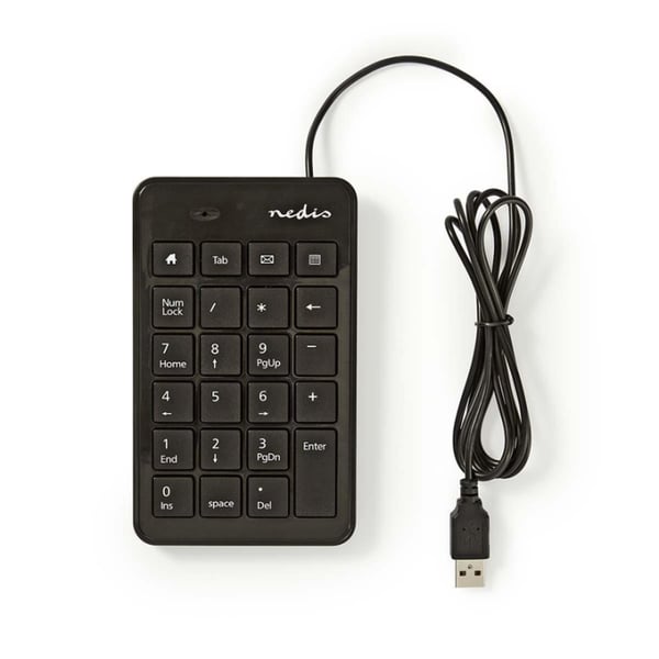 Nedis Trådat Tagentbord | USB-A | Kontor | Enhandig | Numerisk | Numeriskt tangentbord
