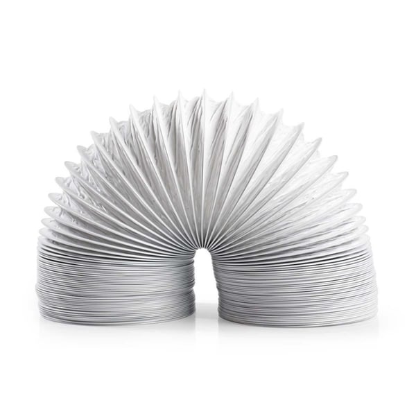 Nedis Luft Utloppsslang PVC | 127 mm | 6.00 m | Passar till: Luftventilation / Torktumlare | Vit
