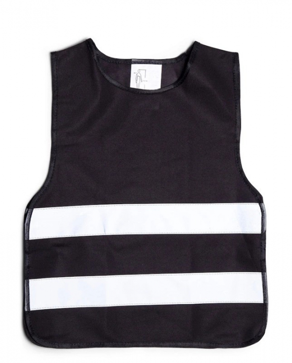 Markeringsvest/Refleksvest for barn, Svart