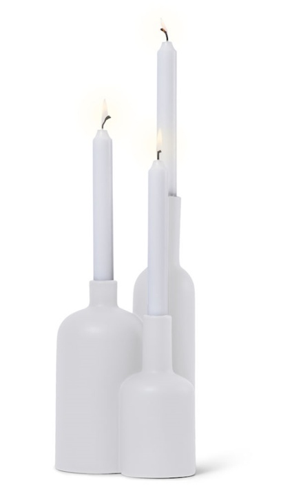 Orrefors Jernverk Lysestake, hvit