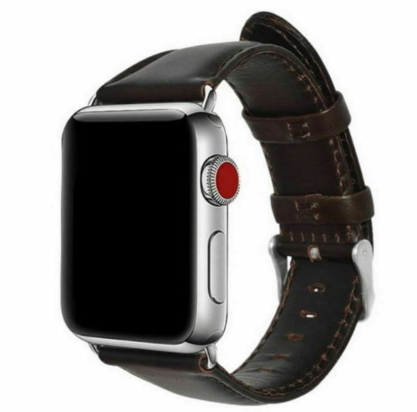 Urrem i kunstlæder til Apple Watch, 38/40/41mm, Mørkebrun