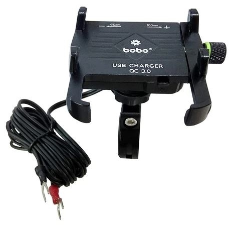 Mobiltelefonholder for motorsykkel med QC3.0 hurtiglading Mobiltelefonholder for motorsykkel med QC3.0 hurtiglading