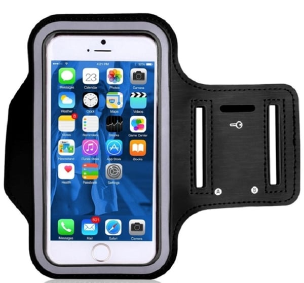 Sportsarmbånd for smarttelefon med 5,5" skjerm, svart