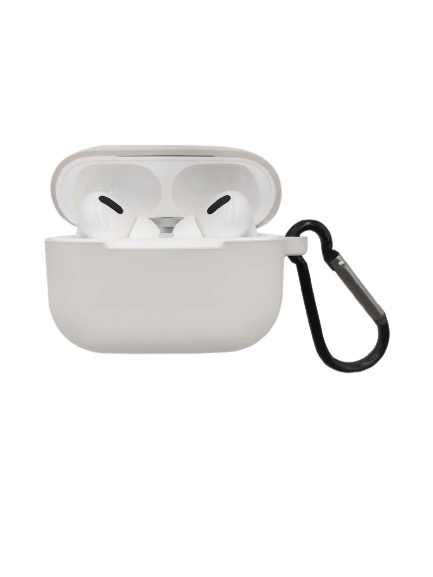 Silikonskal med krok till Airpods Pro, Taupe