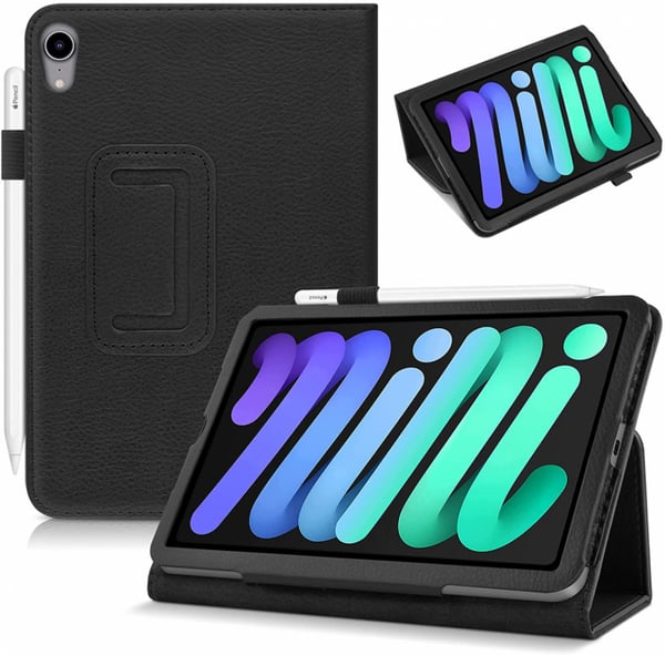 Etui med kugleholder til iPad Mini 6, Svart Etui med kugleholder til iPad Mini 6, Svart