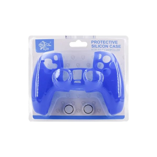 Silikonebeskyttelse inkl. tommelfingergreb til PS5-controller, blå