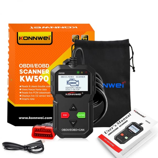 KONNWEI KW590 OBD2 Fejlkodelæser / Diagnoseværktøj til bil