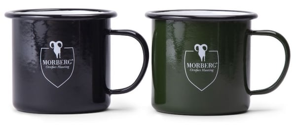 Morberg Orrefors Hunting Emaljerad Metallmugg, Grön