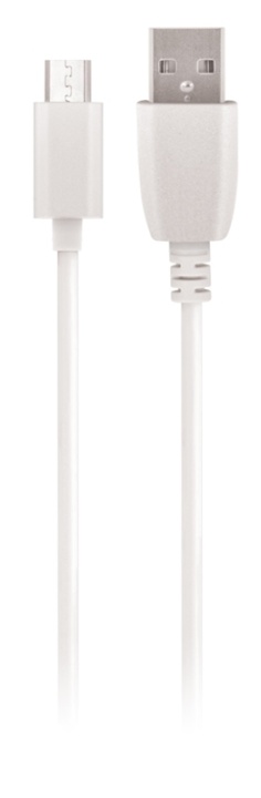 Maxlife microUSB-ladekabel for hurtiglading, 2A, 1 m, hvit
