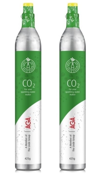 2-pack AGA Biogon C hiilihappopatruuna 425g, vihreä