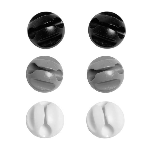 D-LINE Kabelclips 2x Svart 2x Grå 2x Hvit