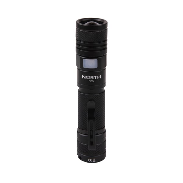 North Lommelykt 700 Lumen Zoom Svart Aviation Aluminium 7W