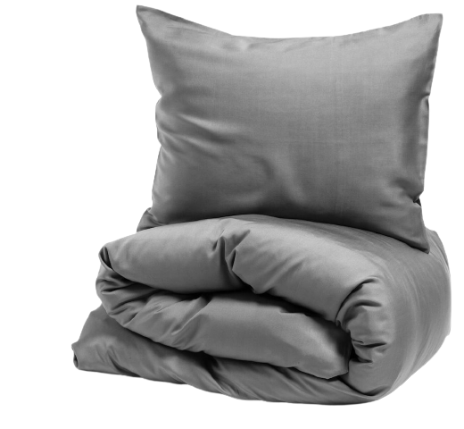 Nottingham sengesett King size, Satin, Lysegrå