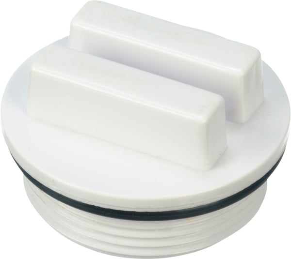 Vinterpropp med gänga 1 1/2" Vit