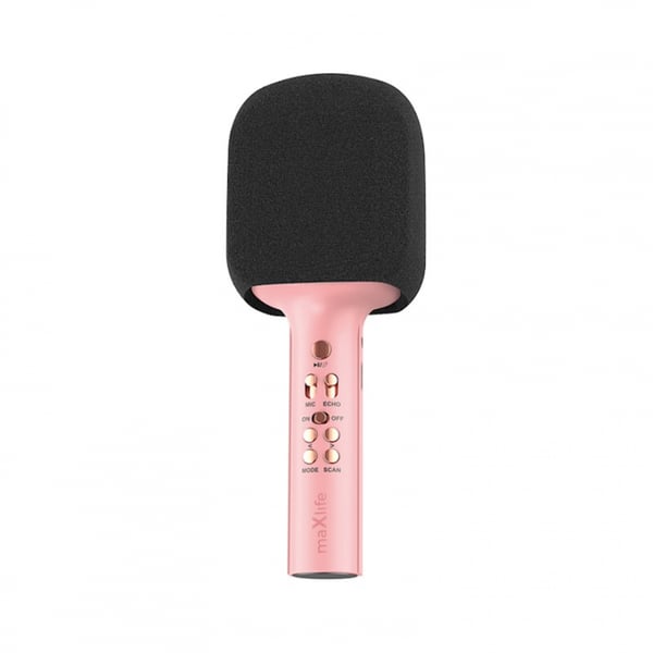 Maxlife MXBM-600 - Trådløs karaokemikrofon med innebygd høyttaler, rosa