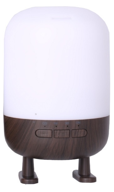 Luftfuktare med högtalare och lampa, Mörk trädesign