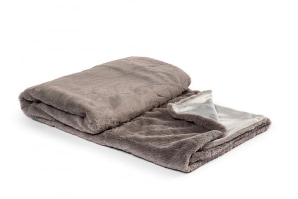 Kosta Linneväfveri Faux Fur Blanket Nordby, Grå