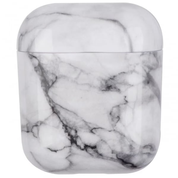 Beskyttelsesetui i marmormønster til Apple Airpods, Lysegrå