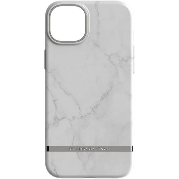 Richmond &amp; Finch iPhone 12/12 Pro Freedom-etui, hvid marmor, sølv