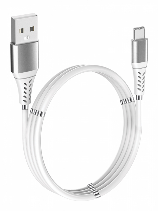 GadgetMonster Magnetisk USB-C-ladekabel, uten kabelrot, 2,4A, 1 m