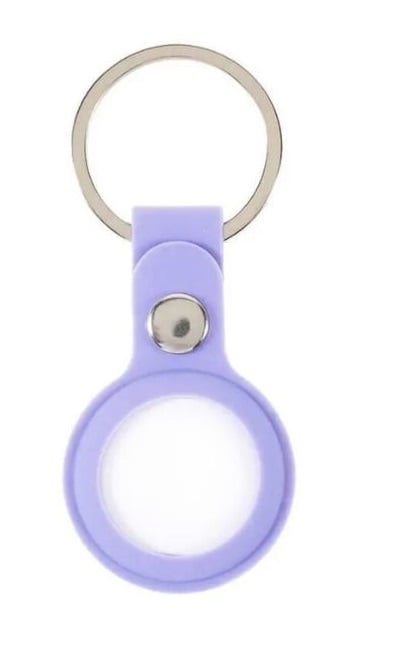 Silikonholder for AirTag med nøkkelring, Lilla